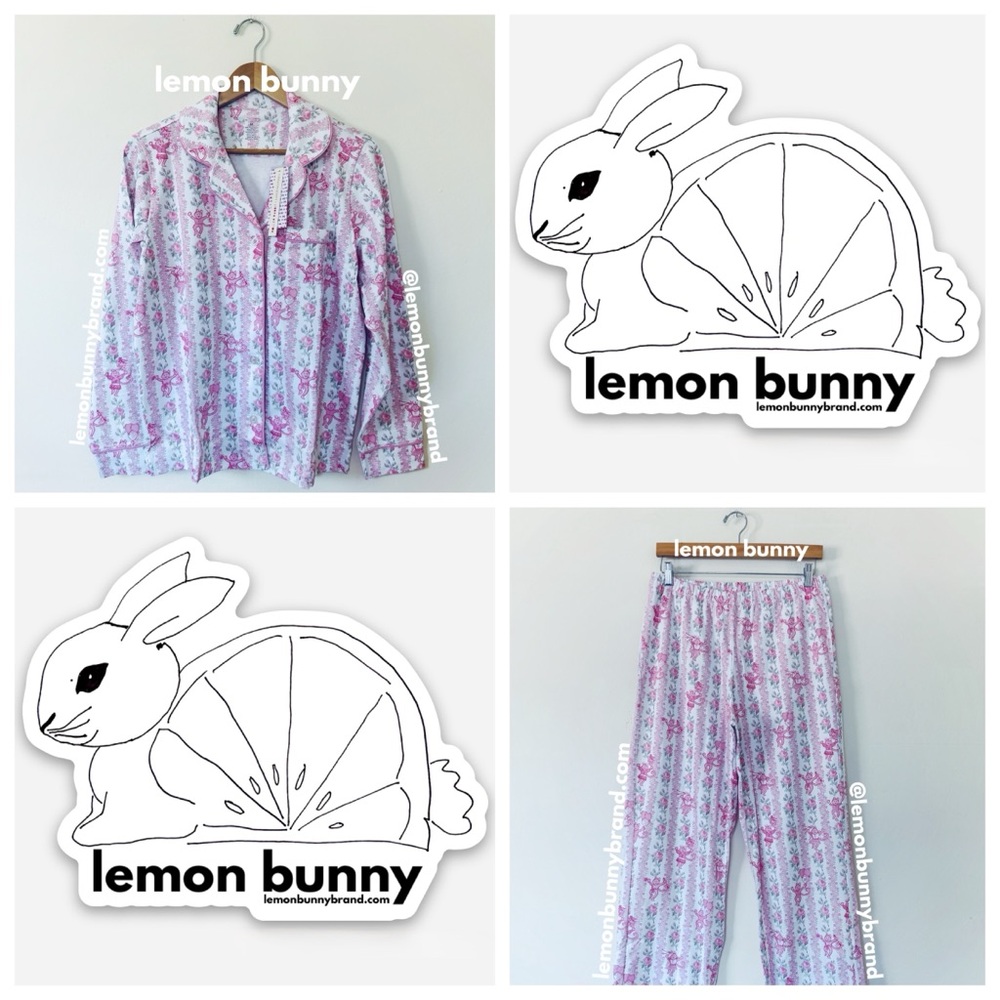 Roller Rabbit x LoveShackFancy Heirloom Monkey Long Sleeve Polo Pajamas PalePink